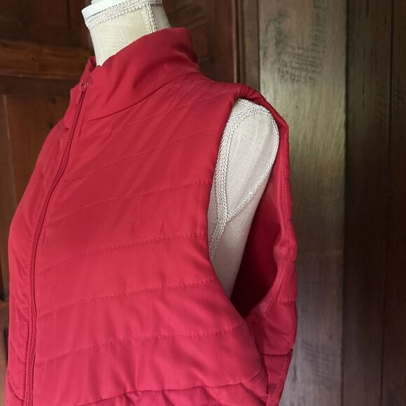 Womens New Directions Red Puffer Vest, XL, Pockets EUC - Picture 4 of 6